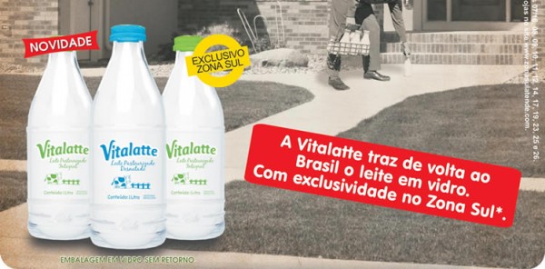 29.07.2013 * Vitalatte comercializa leite em garrafa de vidro em São Paulo