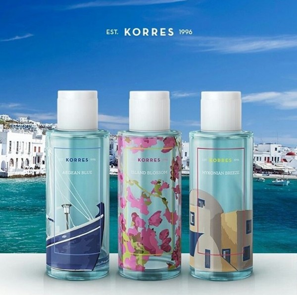 24.11.2015 *Lançamento: Korres lança sua nova coleção splashes com Aegean Blue; Island Blossom e Mykonian Breeze