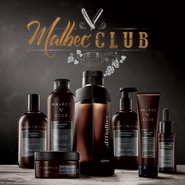 04.07.2018* O Boticário apresenta nova linha de cuidados masculinos Malbec Club