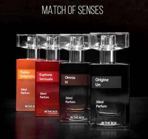 In The Box apresenta Linha Match Of Senses: Origine Un, Fusion Énigmatique, Euphoria Sensuale e Omnia IV