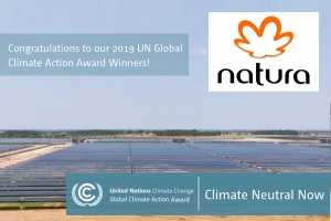 Natura ganha o prêmio Global Climate Action Award, concedido pela ONU