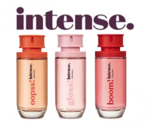 O Boticário lança linha de perfume Intense: Oopss!, Gloss! e Boom!