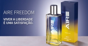 Chegou o novo perfume Aire Freedom da Jequiti