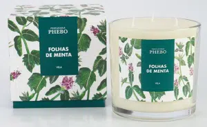 Perfumaria Phebo apresenta Vela perfumada Águas Folhas de Menta